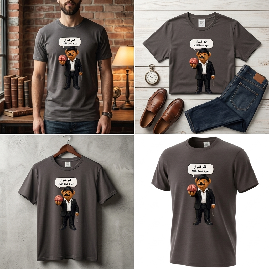 Funny Persian Bear T-Shirt – “I Think This Fell Out of Your Head