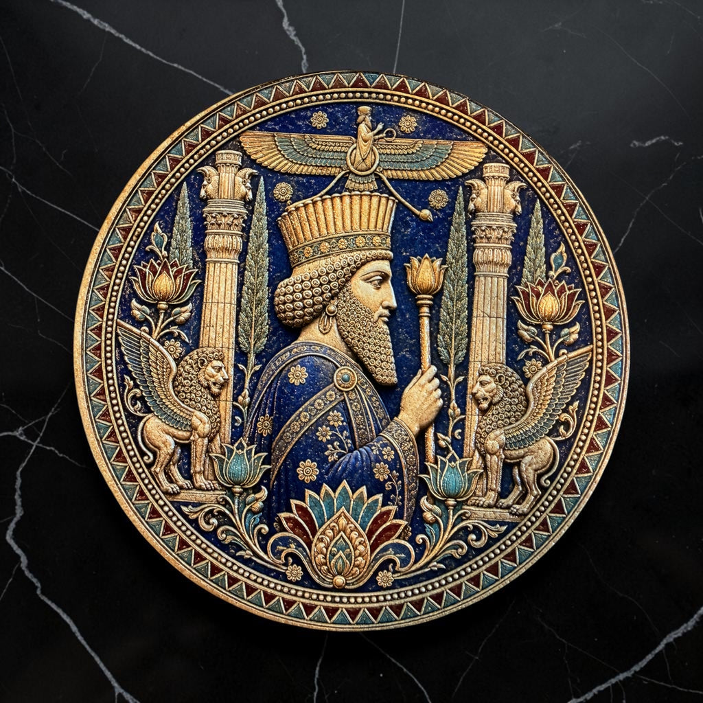 Ancient Persia Ceramic Coaster Set (Set of 4) | Premium UV Printed Art Coasters