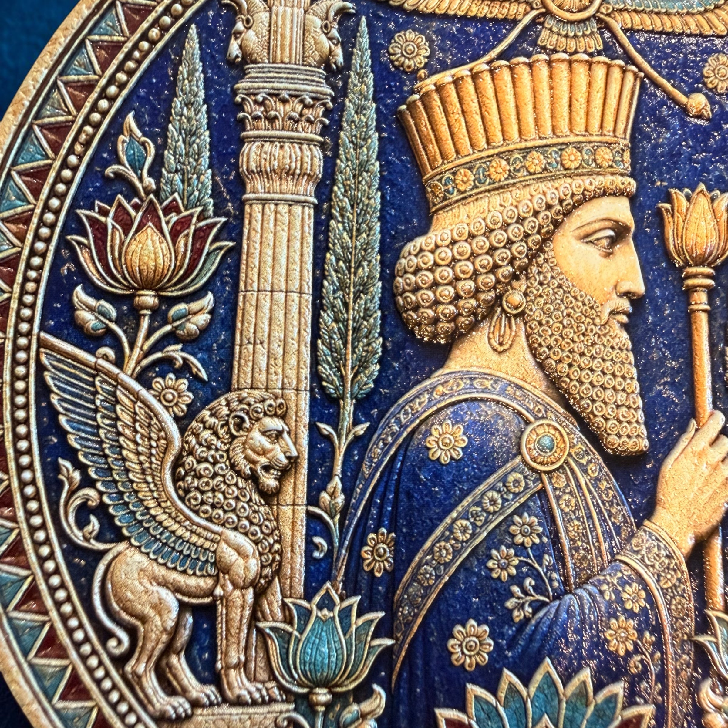 Ancient Persia Ceramic Coaster Set (Set of 4) | Premium UV Printed Art Coasters