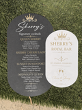 Personalized Bar Sign & Signature Cocktail Menu Set