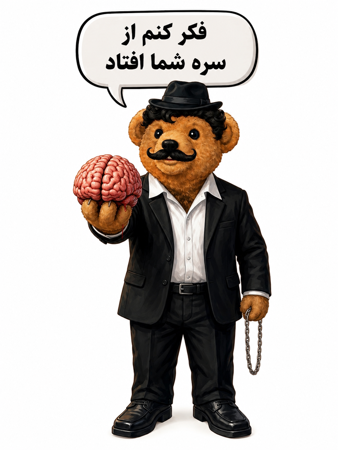 Funny Persian Bear T-Shirt – “I Think This Fell Out of Your Head