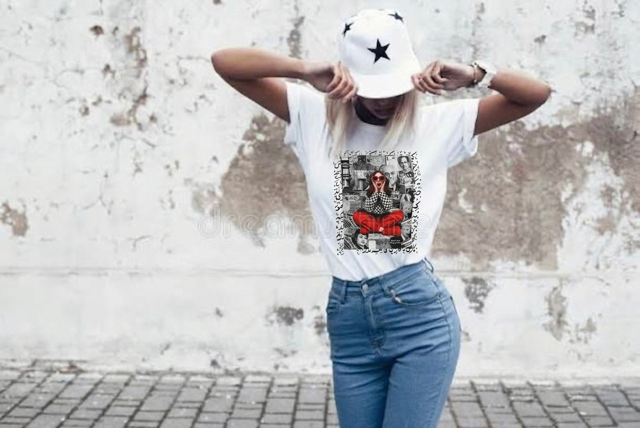 Persian Art Collage T-Shirt – Vintage Iran Inspired Design