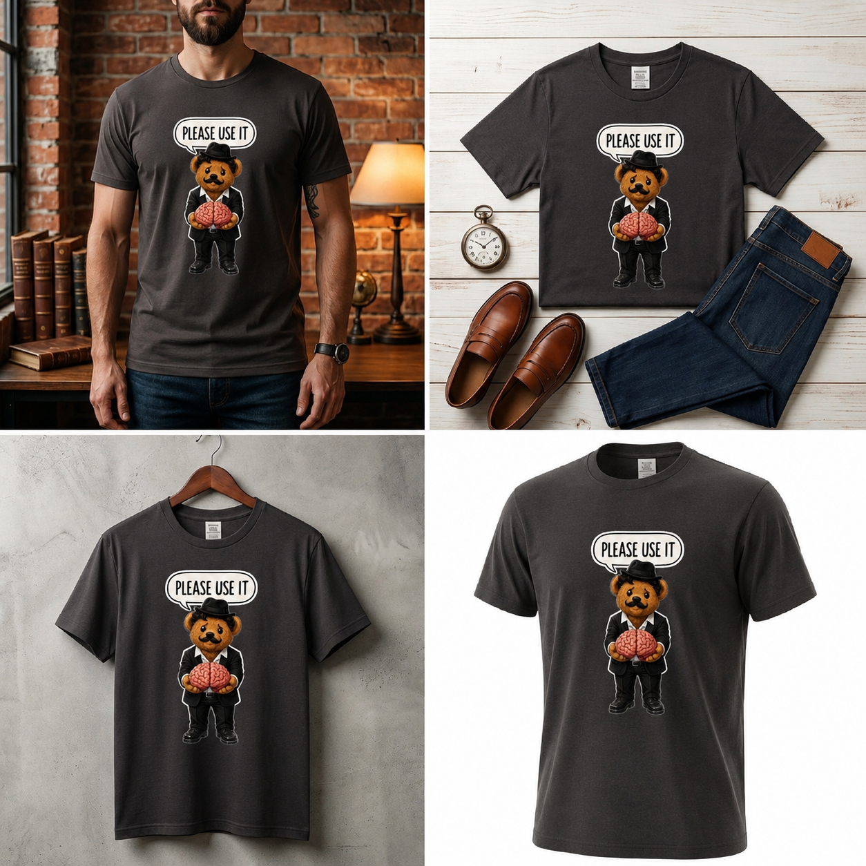 Please Use It Bear Graphic T-Shirt