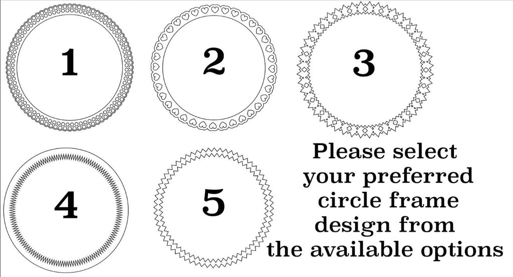 Decorative Wooden Persian Sign – Round Frame, Custom Farsi Text