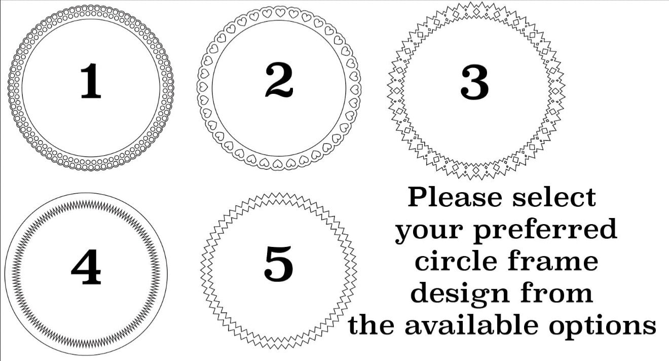 Decorative Wooden Persian Sign – Round Frame, Custom Farsi Text
