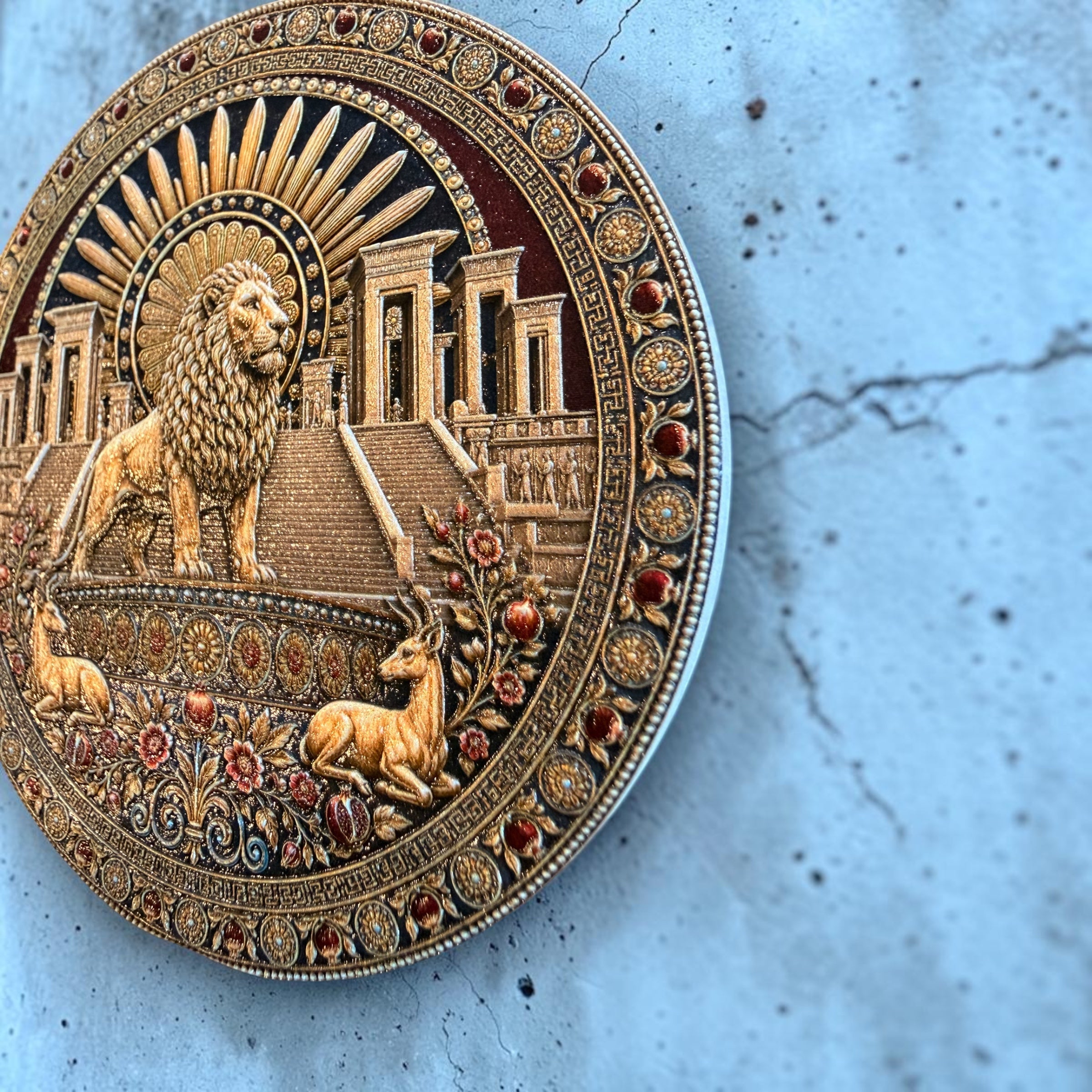 Ancient Persia Ceramic Coaster Set (Set of 4) | Premium UV Printed Art Coasters