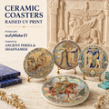 Ancient Persia & Shahnameh Raised Ceramic Coasters – Set of 4