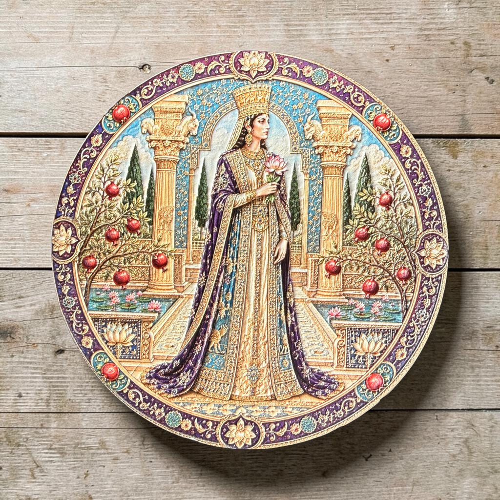 Ancient Persia & Shahnameh Raised Ceramic Coasters – Set of 4