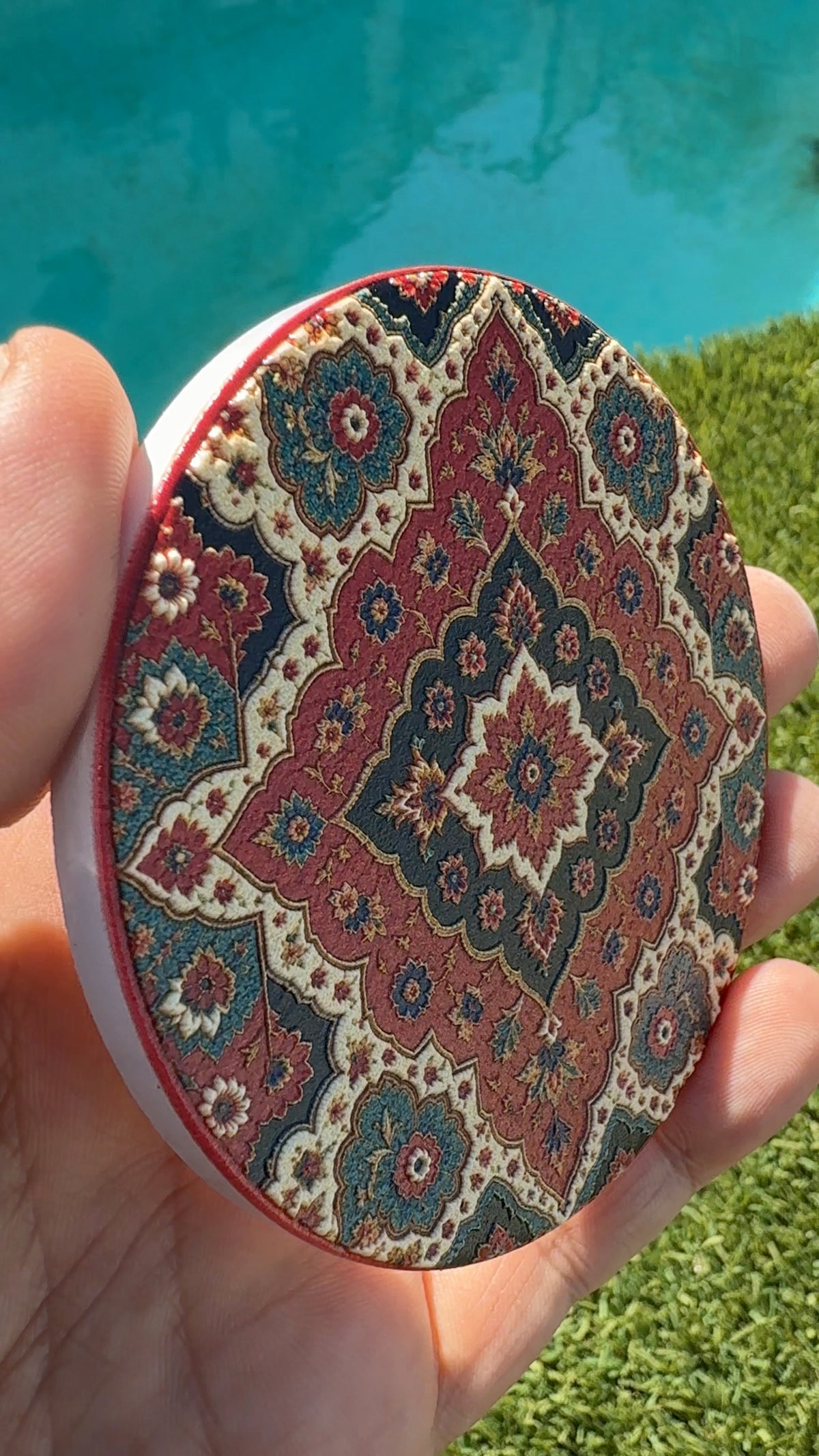 Persian Rug Ceramic Coasters – Set of 4 | 10 cm