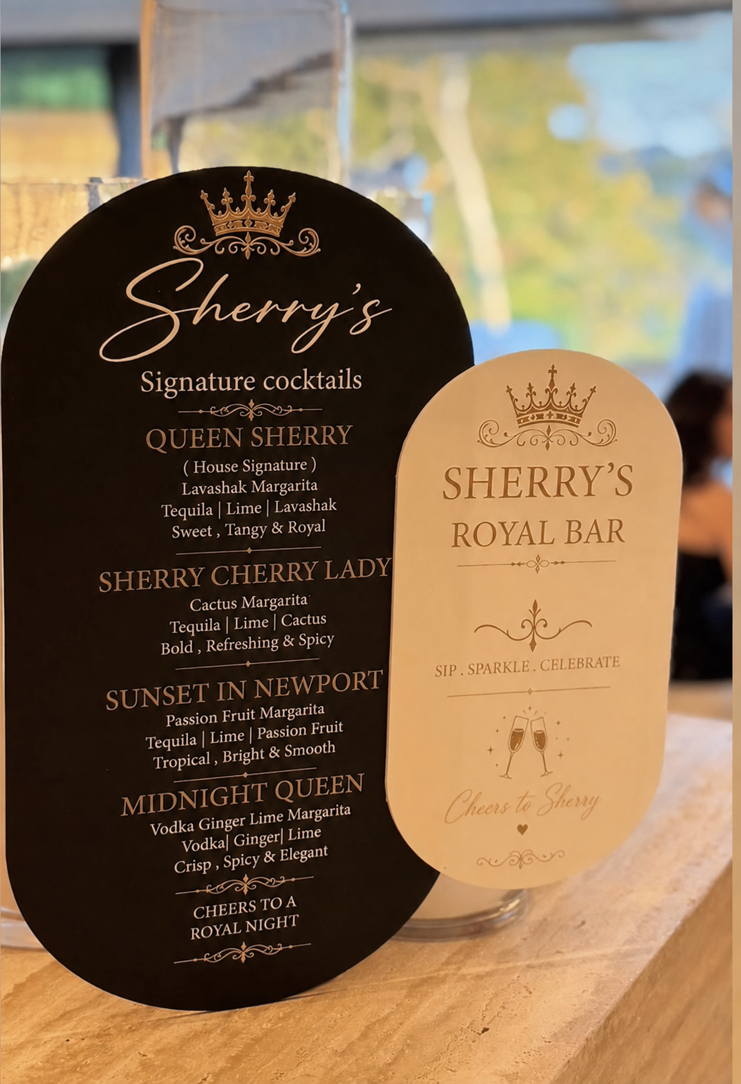 Personalized Bar Sign & Signature Cocktail Menu Set