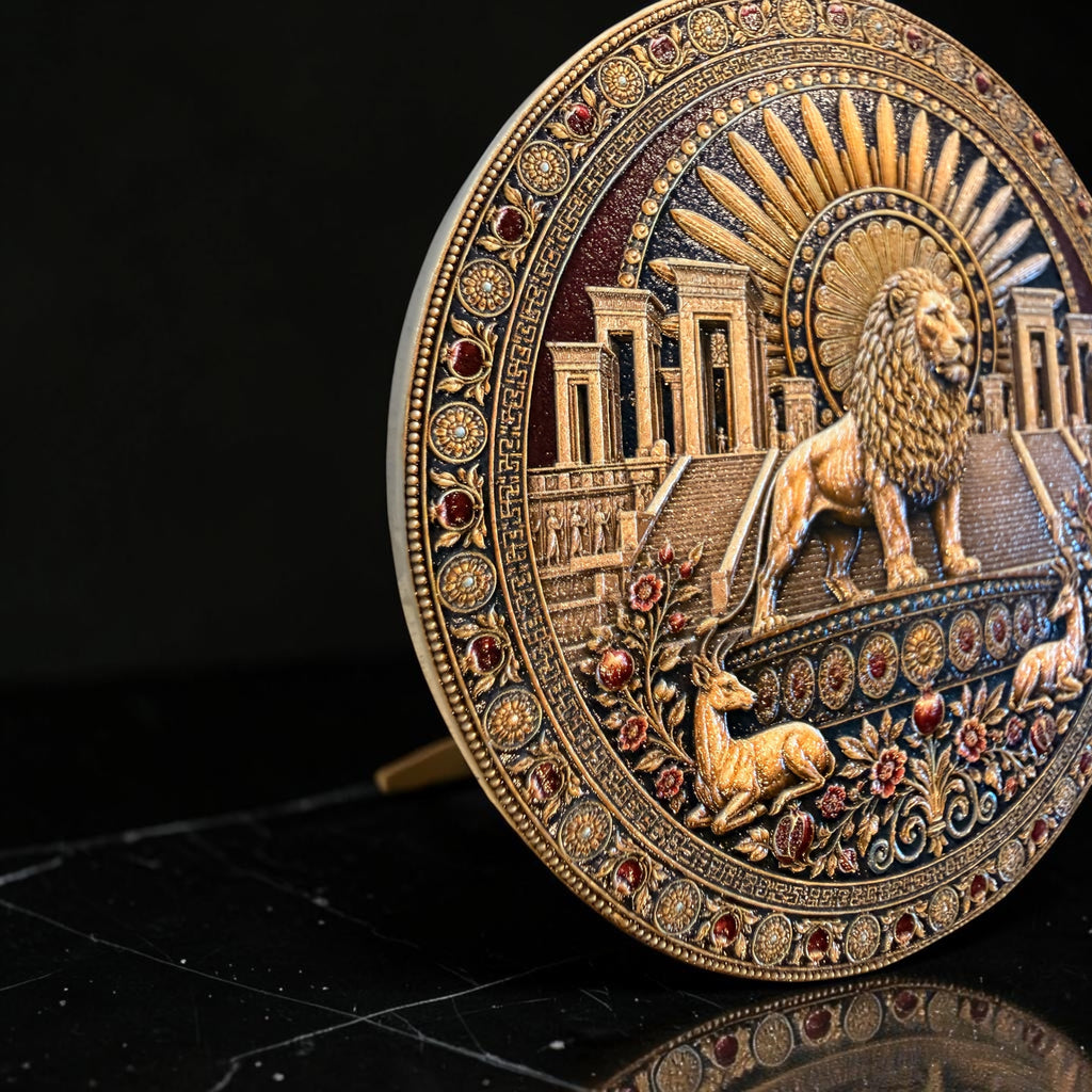 Ancient Persia Ceramic Coaster Set (Set of 4) | Premium UV Printed Art Coasters