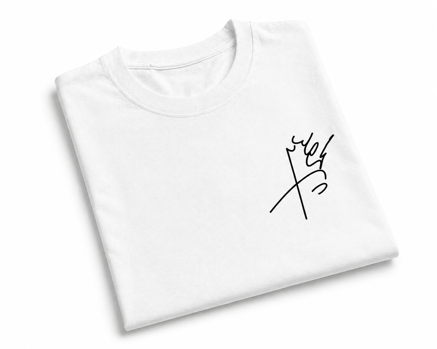 Minimal Persian Signature T-Shirt – Black Oversized Tee