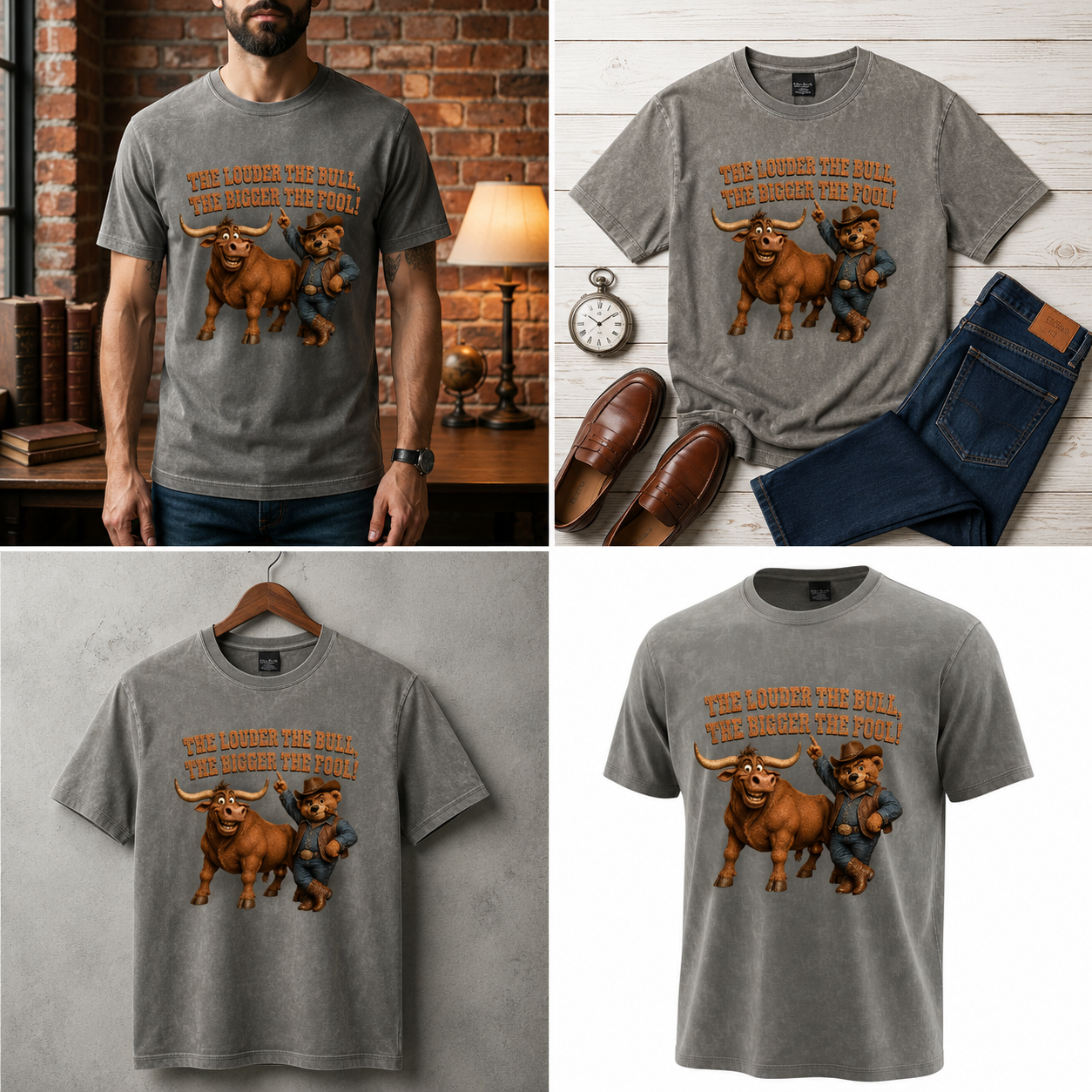 The Louder the Bull, The Bigger the Fool! Graphic T-Shirt