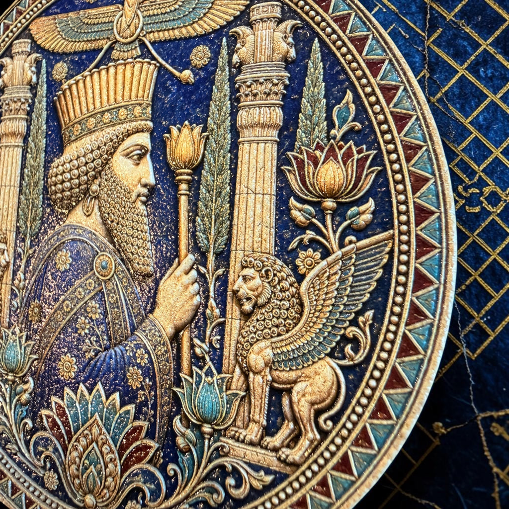 Ancient Persia Ceramic Coaster Set (Set of 4) | Premium UV Printed Art Coasters