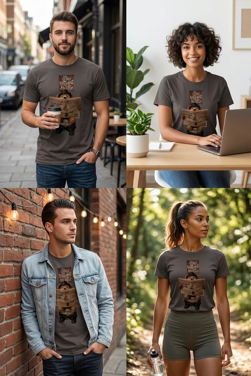 Funny Persian Bear Toilet T-Shirt – “Be Har Ki Goftim Bozorgvarid…” Meme Graphic Tee