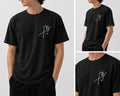 Minimal Persian Signature T-Shirt – Black Oversized Tee