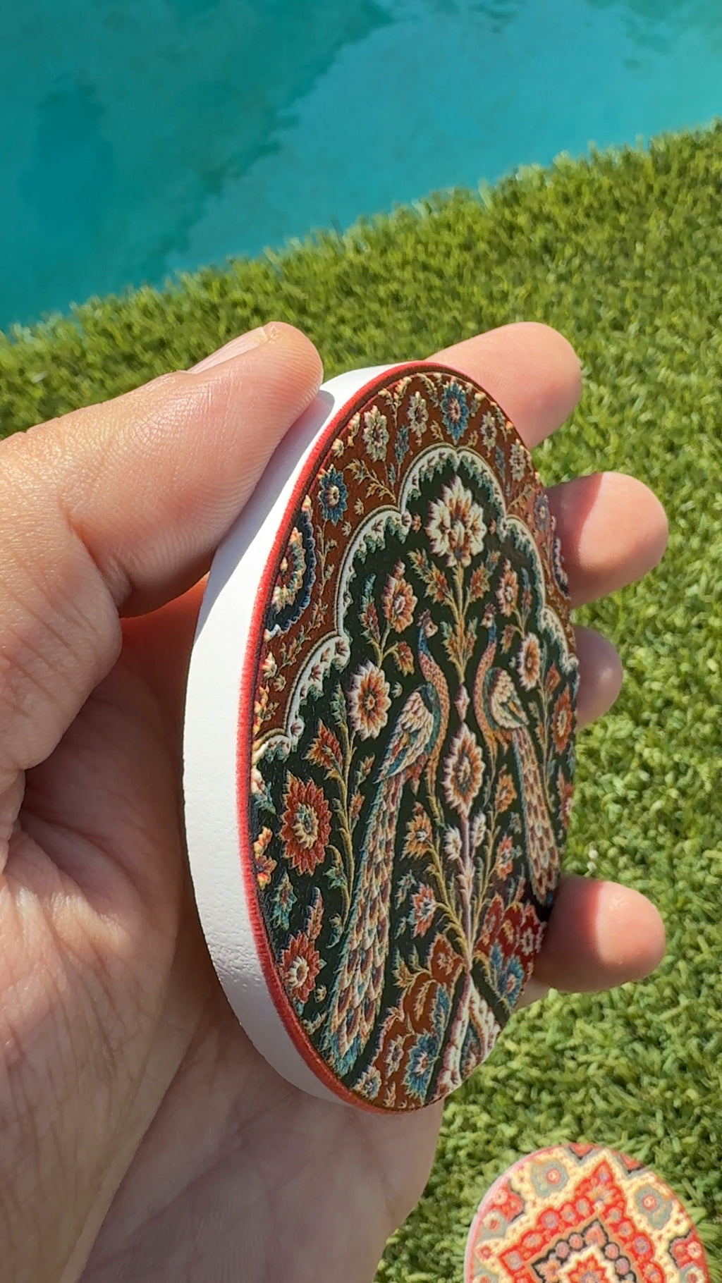 Persian Rug Ceramic Coasters – Set of 4 | 10 cm