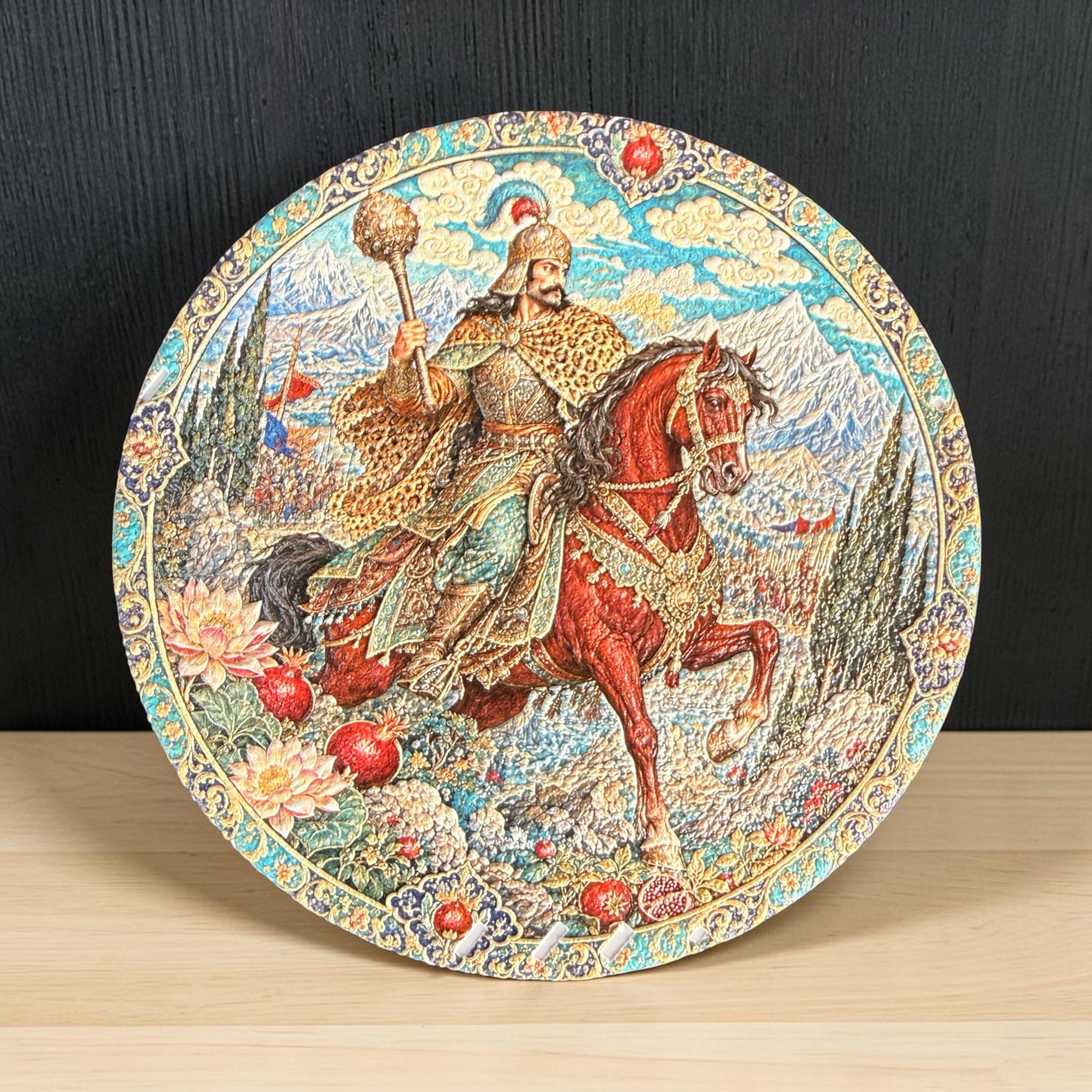 Ancient Persia & Shahnameh Raised Ceramic Coasters – Set of 4