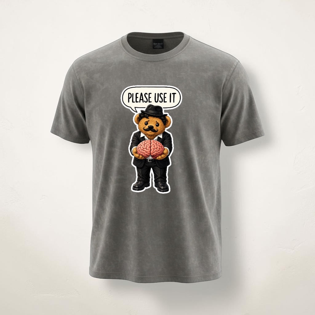 Please Use It Bear Graphic T-Shirt