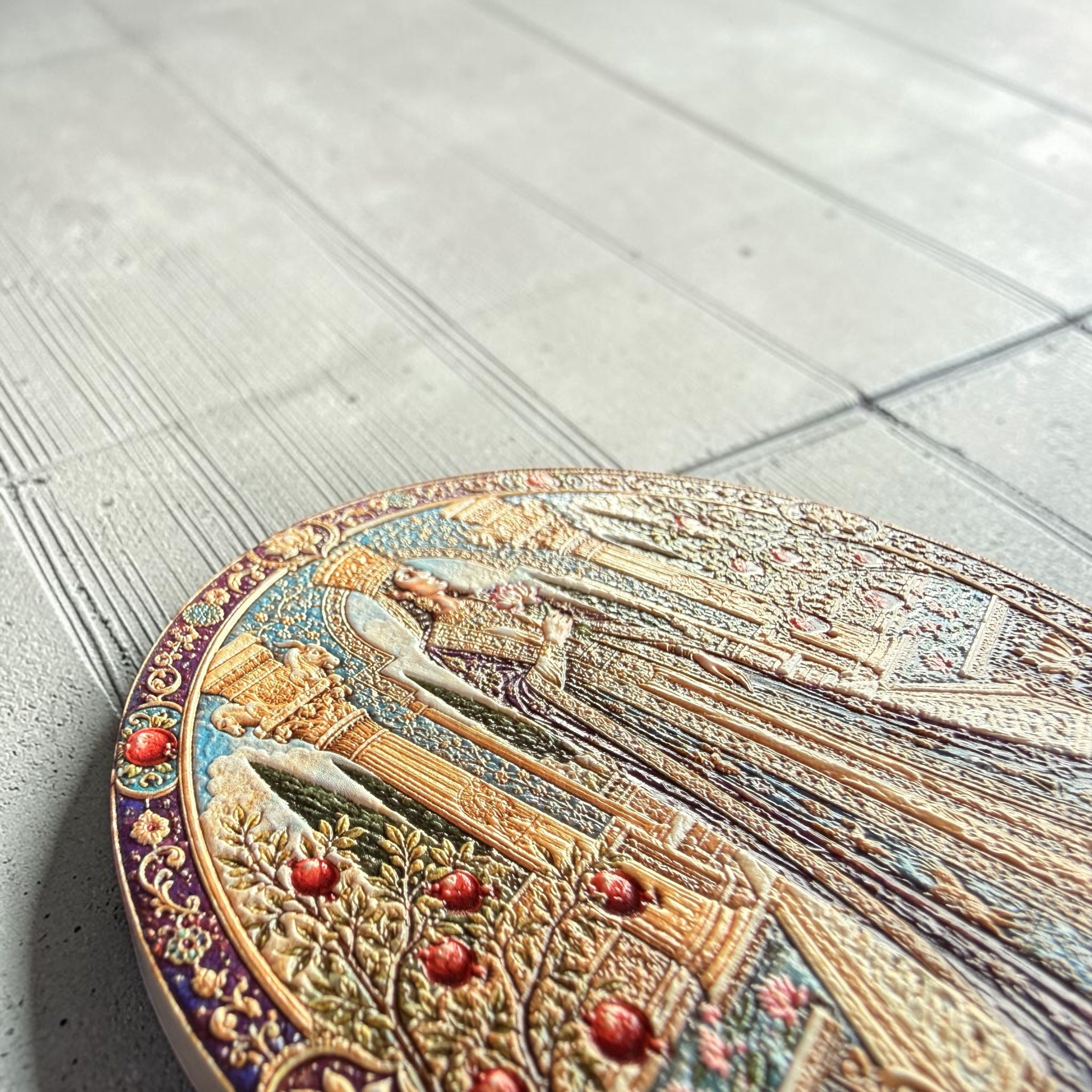 Ancient Persia & Shahnameh Raised Ceramic Coasters – Set of 4