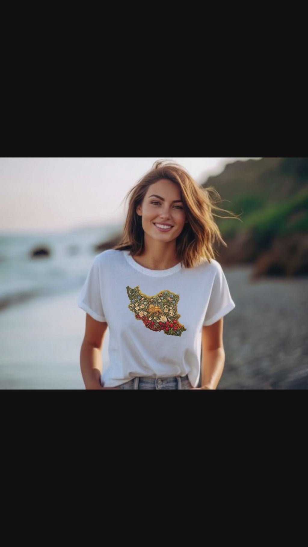 Persian Vintage Collage Graphic T-Shirt – Iranian Retro Art Tee