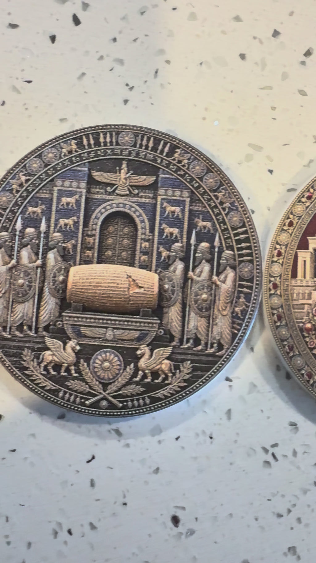 Ancient Persia Ceramic Coaster Set (Set of 4) | Premium UV Printed Art Coasters